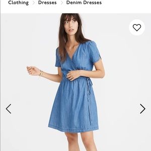 Madewell chambray wrap dress